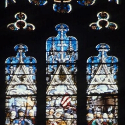 Verrière de la victoire d'Auray de l'église Saint-Aubin-en-Notre-Dame-de-Bonne-Nouvelle