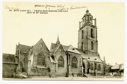BATZ (Loire Inf.) - L'Eglise Saint-Guénolé, côté nord (XIIIe et XVe siècles)