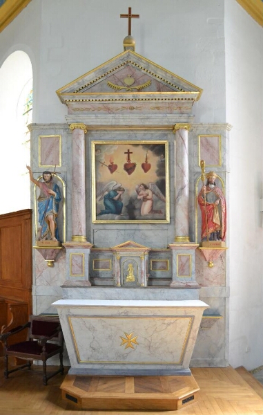 Retable dédié l'Adoration des Sacrés Curs de l'église Saint-Quentin