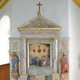 Retable dédié l'Adoration des Sacrés Curs de l'église Saint-Quentin