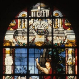 Verrière du Christ et de saint François de l'église Saint-Patern