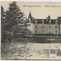 Augan (Morbihan).- Château et Etang de Hardouin