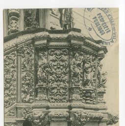 RENNES - Eglise Toussaints. Détail de la Chaire (XVIIe siècle).