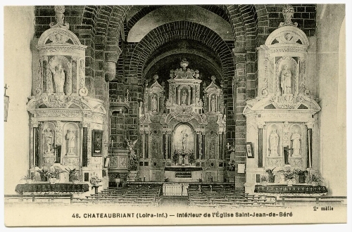 CHATEAUBRIANT (Loire-Inf.) - intérieur de l'Eglise Saint-Jean-de-Béré