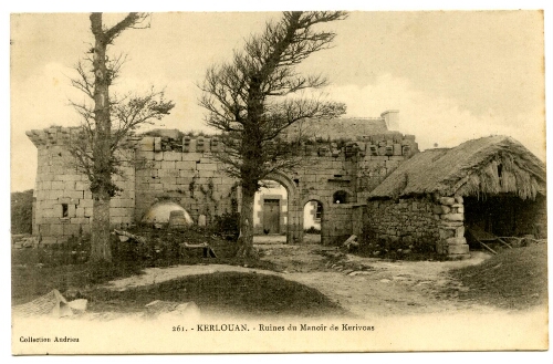 KERLOUAN.- Ruines du Manoir de Kerivoas