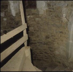 Plélo. - Manoir de La Ville-Baslin : intérieur, escalier.