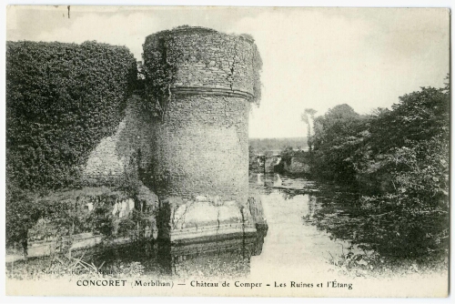 CONCORET (Morbihan) - Château de Comper - Les Ruines et l'Etang