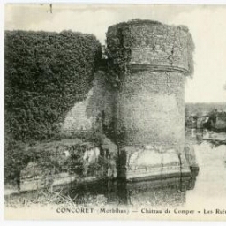 CONCORET (Morbihan) - Château de Comper - Les Ruines et l'Etang