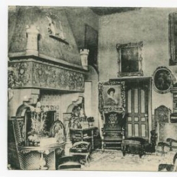 COMBOURG (Ille et-V.) - Intérieur du Château - Salon de l'hermine.