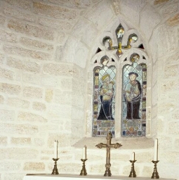 Le Quiou. - Manoir du Hac : château, intérieur, salle haute 2e étage, chapelle.