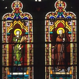 Verrière de saint Gilles et saint Isidore de l'église Saint-Pierre