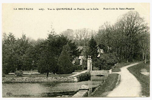 Vue de QUIMPERLE au Pouldu, sur la Laïta - Pont-Levis de Saint-Maurice