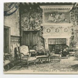 COMBOURG (I.-et-V.). - Intérieur du Château - Le Salon.