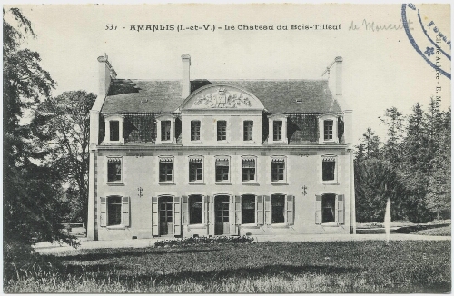 Amanlis (I.-et-V.). Le château du Bois-Tilleul