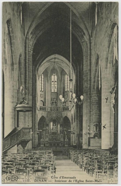 DINAN. - Intérieur de l'Eglise Saint-Malo