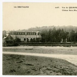 Vue de QUIMPERLE au Pouldu, sur la Laïta Château Saint-Maurice - Marée basse