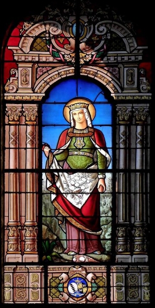 Verrière de sainte Elisabeth de Hongrie de l'église Saint-Martin