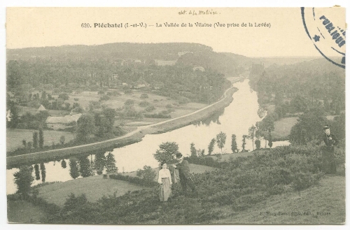 Pléchâtel (I.-et-V.) - La Vallée de la Vilaine (Vue prise de la Levée).