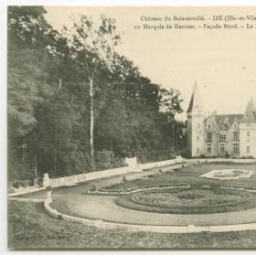 Château de Boiscornillé. - IZE (Ille-et-Vilaine) au Marquis de Kernier. - Façade Nord. - Le Parterre.